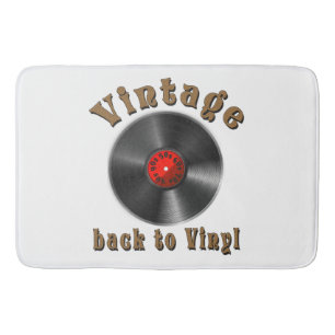 Vintag - Zurück zu Vinyl ist der Rekord zurück Badematte