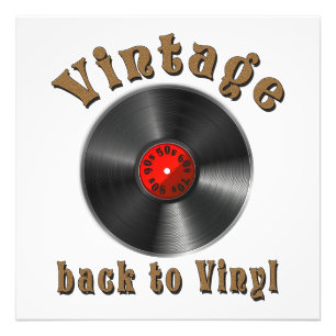 Vintag - Zurück zu Vinyl ist der Rekord zurück Fotodruck