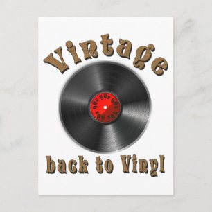 Vintag - Zurück zu Vinyl ist der Rekord zurück Postkarte