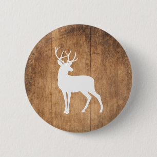 Vintaga Beauty Wood & Deer Button