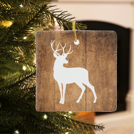 Vintaga Beauty Wood & Deer Keramikornament