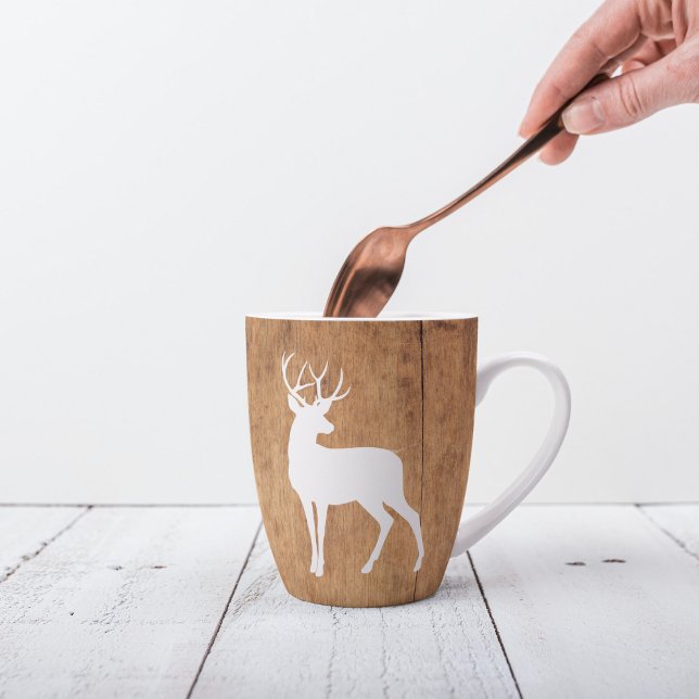 Vintaga Beauty Wood & Deer Milchtasse (Von Creator hochgeladen)