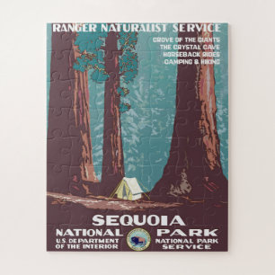 Vintage1938 Sequoia National Park Poster Puzzle