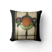 Vintage1940 BUNTGLAS-KISSEN. .AMERICAN MOJO