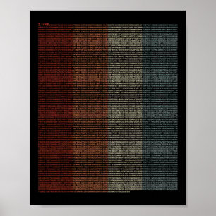Vintage 10000 Ziffern i-Zeichen - Mathematik - Poster