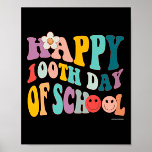 Vintage 100-Tage-Schule für Lehrerstuhl Poster