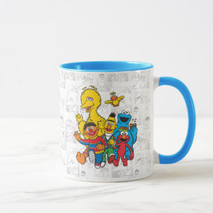 Vintage 123 Sesamstraße Tasse