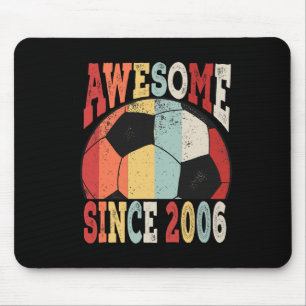 Vintage 13. Geburtstag Fußball Großartig Seit 2006 Mousepad