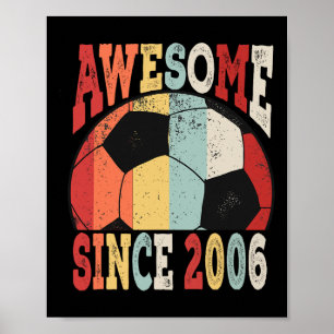 Vintage 13. Geburtstag Fußball Großartig Seit 2006 Poster