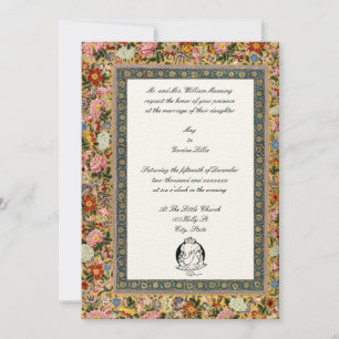 Vintage 1618 Elegante indische Blumelhochzeit Einladung