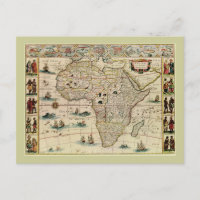 Vintage 1660’s Africa Map by Willem Janszoon Blaeu