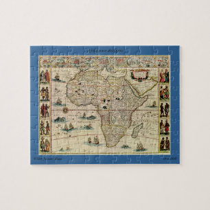 Vintage 1660’s Africa Map by Willem Janszoon Blaeu Puzzle
