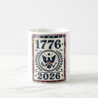 Vintage 1776 2026 Patriotischer Adler Kaffeetasse
