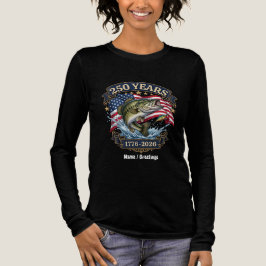 Vintage 1776-2026 Patriotischer Bassangeln 250 Jah Tri-Blend Shirt