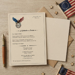 Vintage 1776 4. Juli Patriotische BBQ-Party Einladung