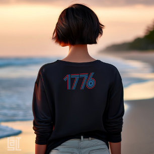Vintage 1776 Amerika - Fette rote blaue Streifen  T-Shirt