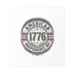 Vintage 1776 Amerikanischer Unabhängigkeitstag-Shi Notizblock