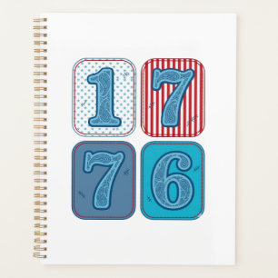 Vintage 1776 patriotisches Patchwork Planer