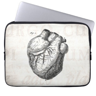 Vintage 1800er Herz Retro Herz Anatomie Herzen Laptopschutzhülle
