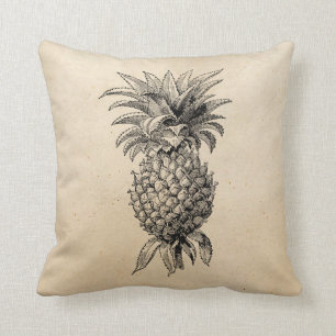 Vintage 1800s Ananas-Illustrations-Ananas Kissen