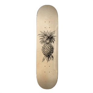Vintage 1800s Ananas-Illustrations-Ananas Skateboard