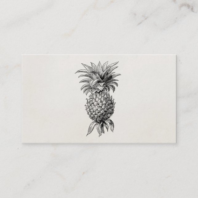 Vintage 1800s Ananas-Illustrations-Ananas Visitenkarte (Vorderseite)