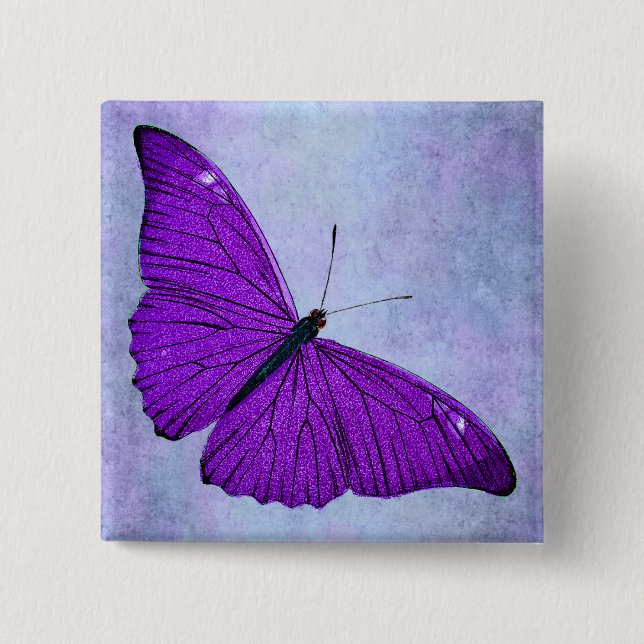 Vintage 1800s dunkle lila button (Vorderseite)