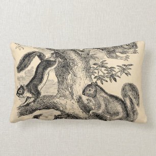 Vintage 1800s Eichhörnchen-Illustration - Lendenkissen