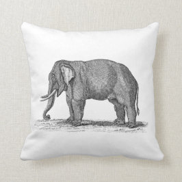 Vintage 1800s Elefant-Illustration - Elefanten Kissen