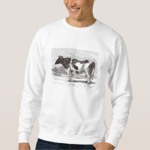Vintage 1800s große niederländische Kuh-Retro Sweatshirt