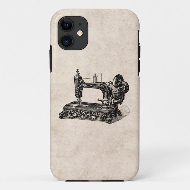 Vintage 1800s Nähmaschine-Illustration Case-Mate iPhone Hülle (Rückseite)