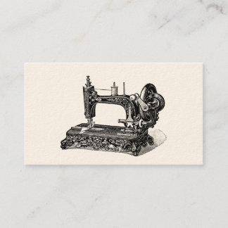 Vintage 1800s Nähmaschine-Illustration Visitenkarte