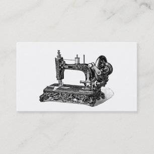 Vintage 1800s Nähmaschine-Illustration Visitenkarte