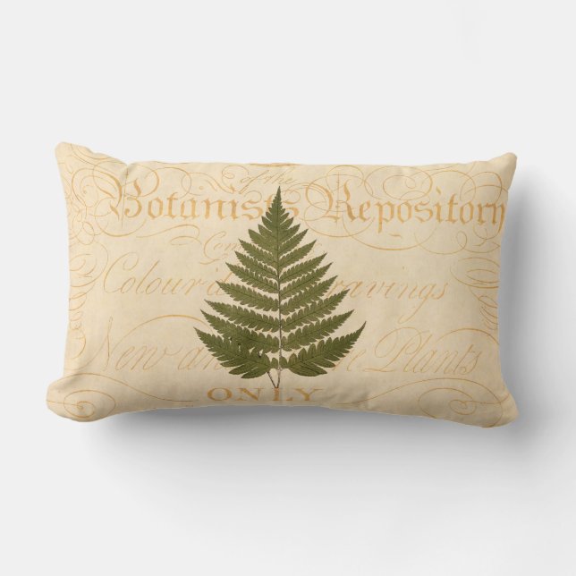 Vintage 1800s olivgrünes lendenkissen (Vorderseite)