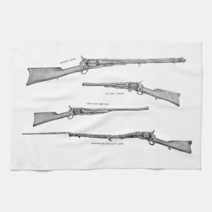 Vintage 1800s Schrotflinte-Antike schoss Küchentuch