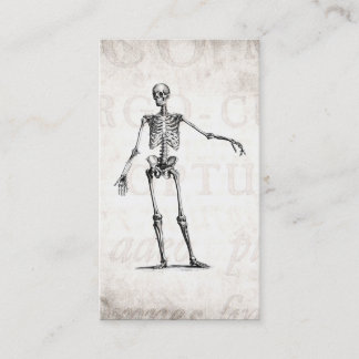 Vintage 1800s Skeleton Retro Skelett-Anatomie Visitenkarte