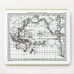 Vintage 1806 Karte - Australasie und Polynesie Mousepad