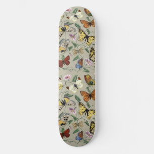Vintage 1842 Schmetterling Nachtfalter Botanische  Skateboard