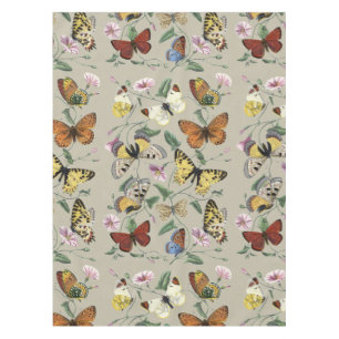 Vintage 1842 Schmetterling Nachtfalter Botanische Tischdecke