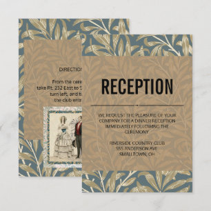 Vintage-1844-viktorianische-Hochzeits-Kunst Einladung