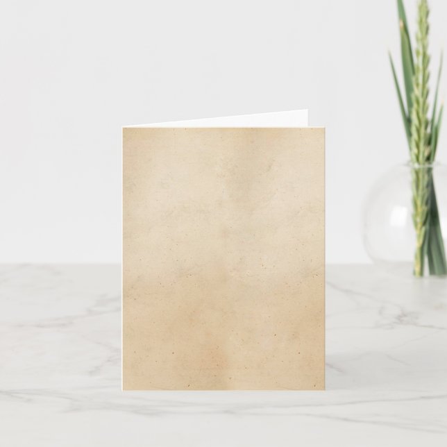 Vintage 1850 Parchment Paper Template Blank Karte (Vorderseite)