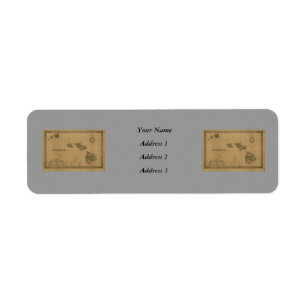 Vintage 1876 Hawaii-Karte - hawaiische Inseln