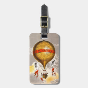 Vintage 1880 Lachambre Heißluftballon-Kunst Gepäckanhänger
