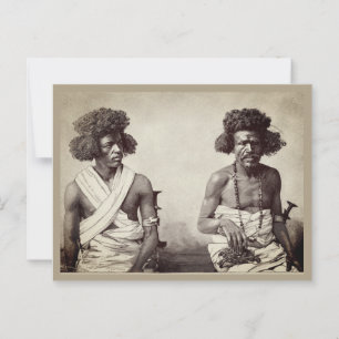 Vintage 1880er Schwarz Männer Haar Mode Postkarte