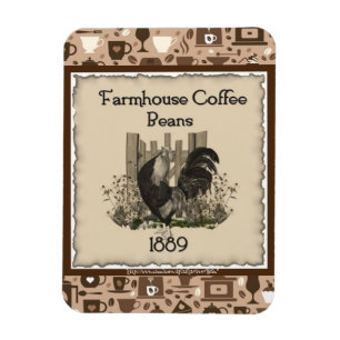 "Vintage 1889 Farmhouse-Kaffee-Werbung" Magnet
