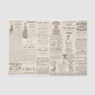 Vintage 1889 Werbung Seidenpapier