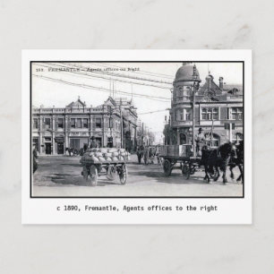 Vintage 1890 Fremantle, Perth, Australien Postkarte