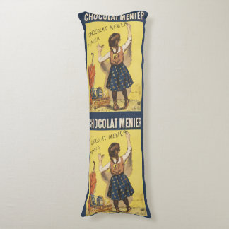 Vintage 1892 Chocolat Menier Französisches Mädchen Seitenschläferkissen
