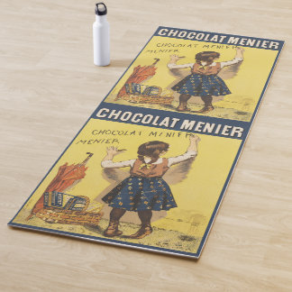 Vintage 1892 Chocolat Menier Französisches Mädchen Yogamatte