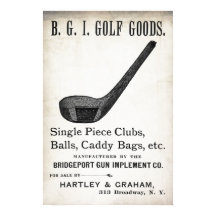 Vintage 1898-Golf-Werbung - Printwerbung